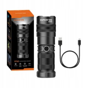 Akumuliatorinis žibintuvėlis Superfire GT60 2600 lm 2 režimai USB C 6000 mAh