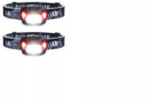 Lepro Head Torch 2 vnt rinkinys  vandeniui atsparūs LED galvos žibintai su baterijomis