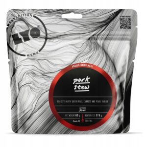 LYO Expedition liofilizuotas kiaulienos guliašas su perlinėmis kruopomis, 370 g