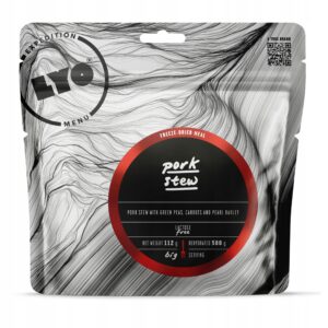 LYO Expedition liofilizuotas kiaulienos guliašas su perlinėmis kruopomis, 500 g