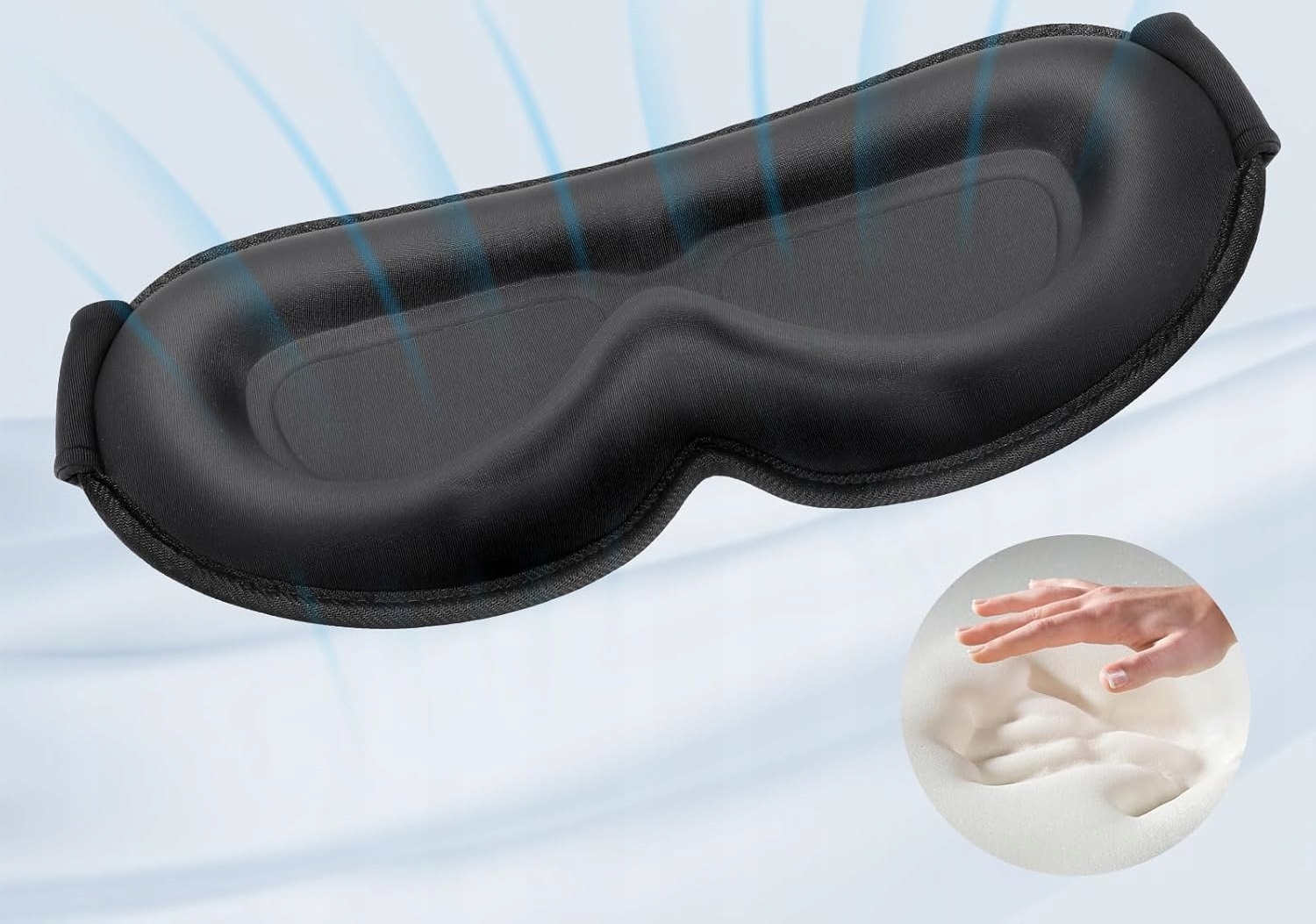 MASKADOSPANIA3DDLAMEZCZYZNIKOBIETOZEROWYMNACISKUPIANKAMEMORYWzordominujacybezwzoru belsilt Akių kaukė miegui 3D šviesą blokuojanti reguliuojama kelionėms su atminties putomis su ausų kištukais raudona