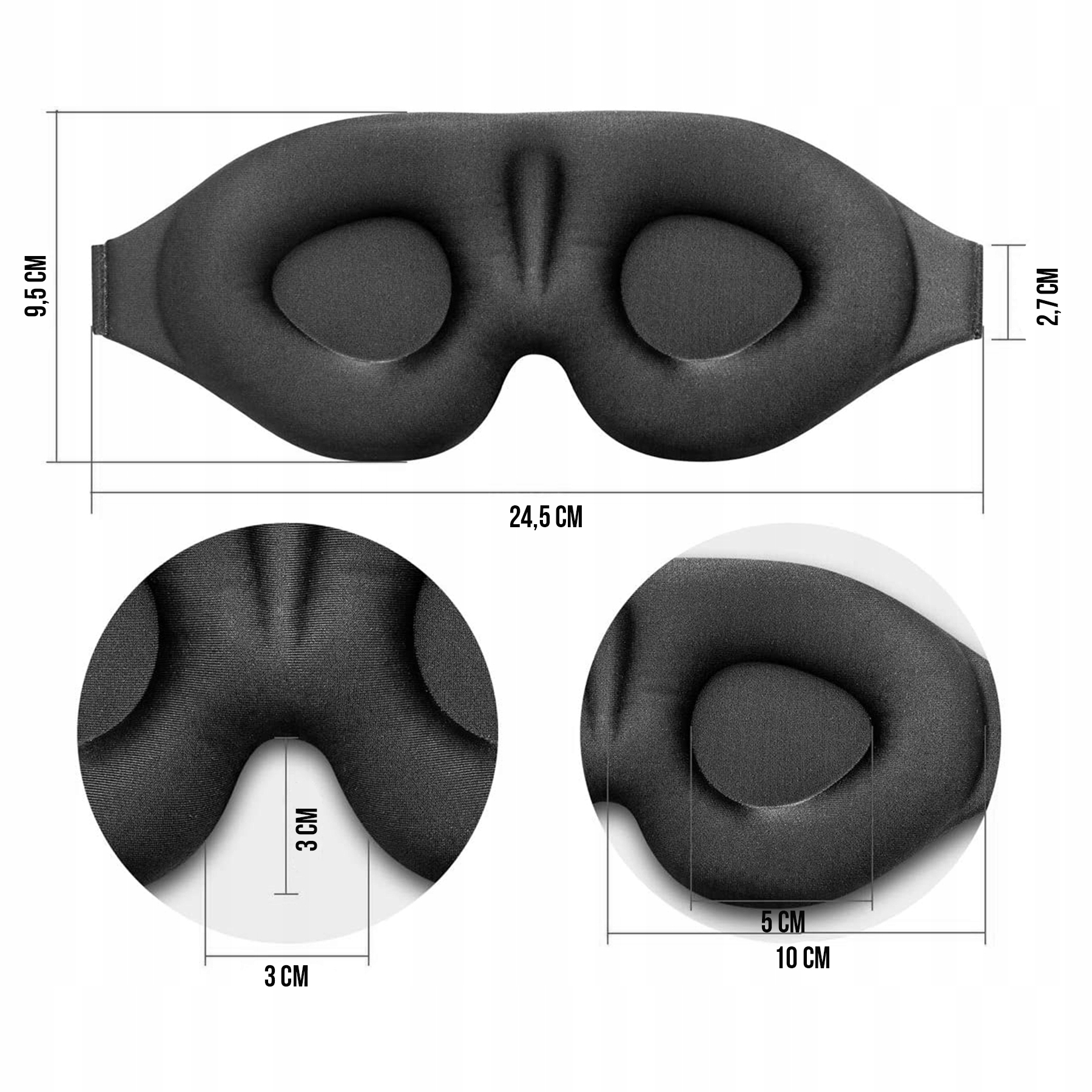 MASKADOSPANIA3DNAOCZYMEMORYFOAMREGULOWANA245CMWAYAPREMIUMModel3DPremium belsilt