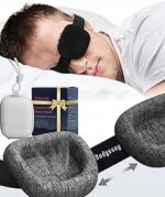 Akių kaukė miegui 3D šviesą blokuojanti reguliuojama kelionėms pilka