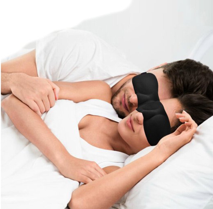 MASKAOPASKAOPASKINAOCZYDOSPANIA3DKolorczarny belsilt Akių kaukė miegui 3D šviesą blokuojanti reguliuojama kelionėms juoda miegui be šviesos