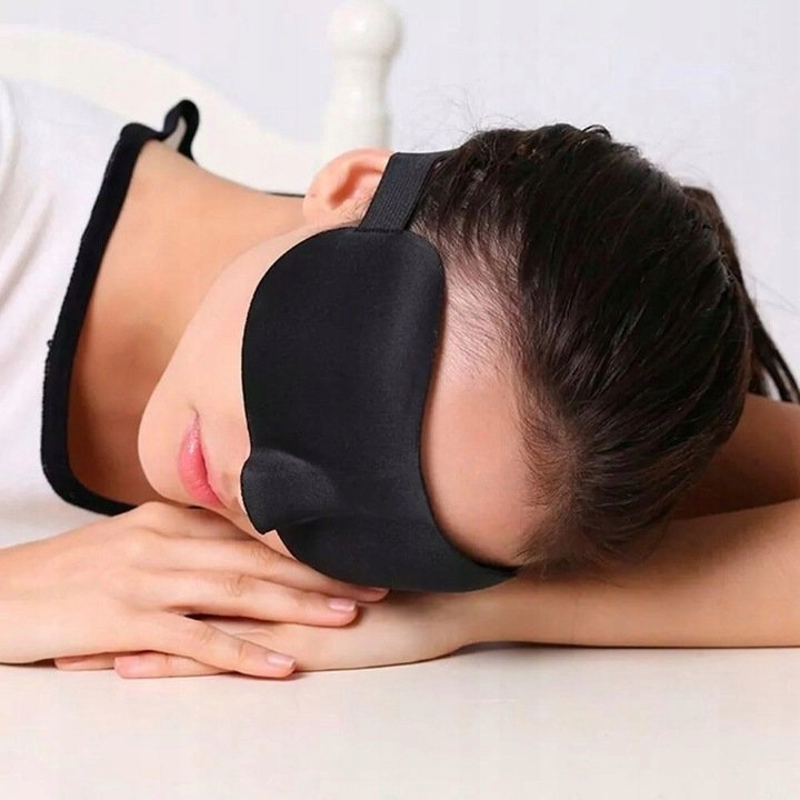 MASKAOPASKAOPASKINAOCZYDOSPANIA3DMASECZKAZACIEMNIAJACAREGULACJAKodproducenta6059 belsilt Akių kaukė miegui 3D šviesą blokuojanti reguliuojama kelionėms juoda atsipalaidavimui