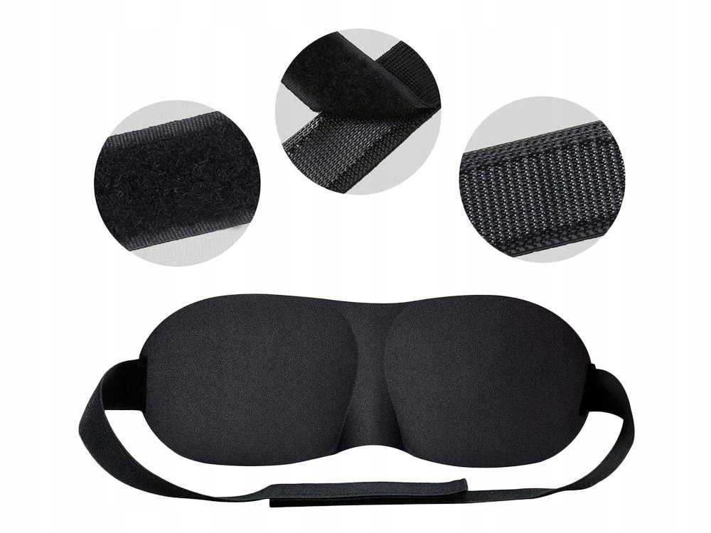 MASKAOPASKAOPASKINAOCZYDOSPANIA3DMASECZKAZACIEMNIAJACAREGULACJAKodproducentaIH300 belsilt Akių kaukė miegui 3D šviesą blokuojanti reguliuojama kelionėms juoda saldžiam miegui