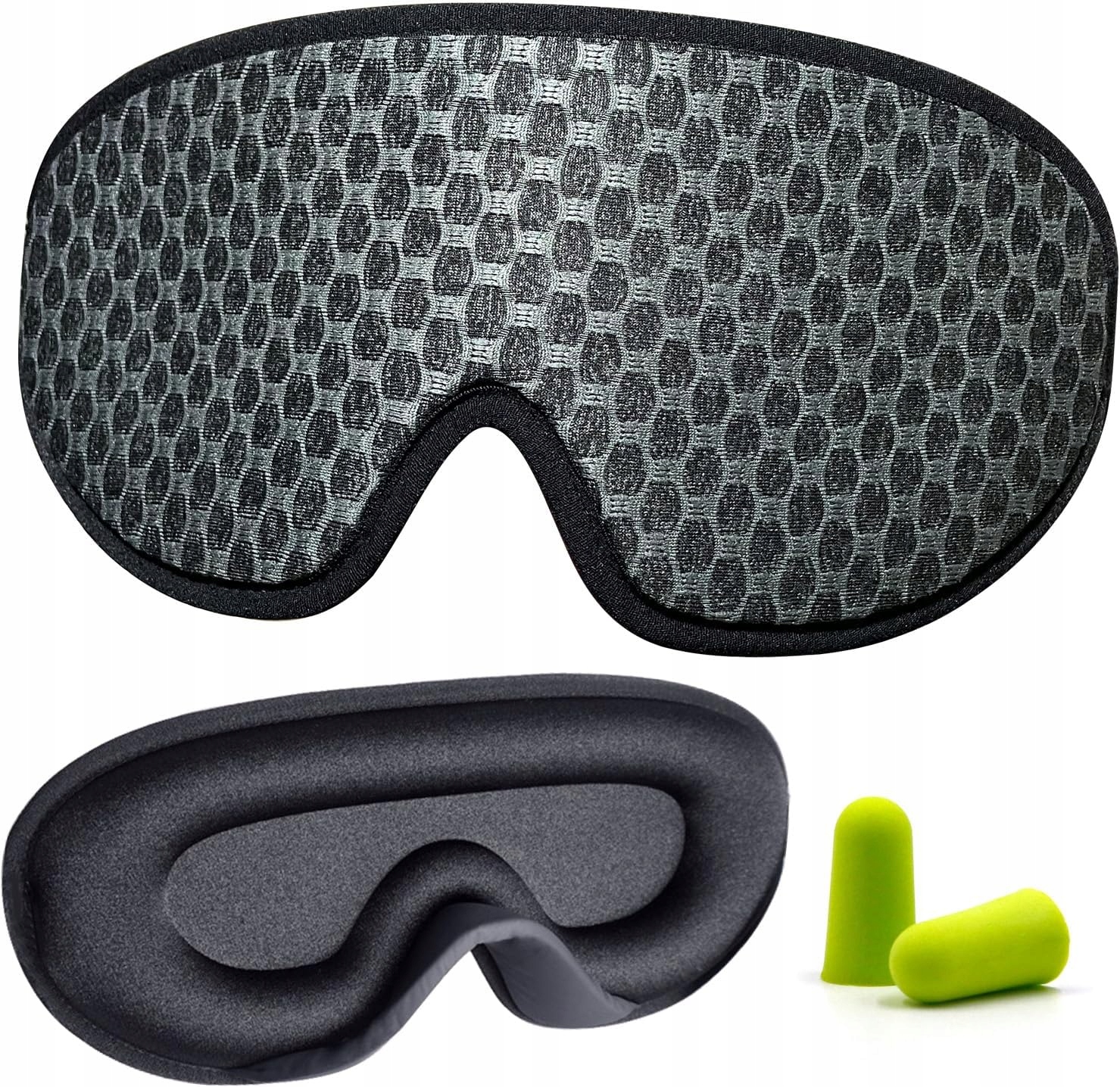 MASKAdoSPANIAnaOCZYPROFILOWANAPIANKAMEMORY3DSLEEPMASK3DYZWGG belsilt Akių kaukė miegui 3D šviesą blokuojanti reguliuojama kelionėms su atminties putomis dienos poilsiui