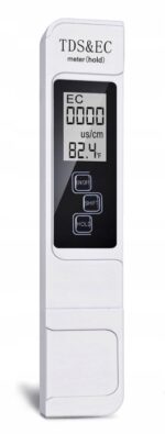 Skaitmeninis TDS ir EC matuoklis 3 viename su temperatūra 09999 ppm su apšviečiamu LCD ekranu