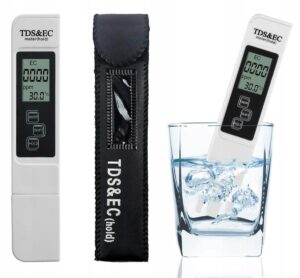 Skaitmeninis TDS ir EC matuoklis 3 viename su temperatūra 09999 ppm