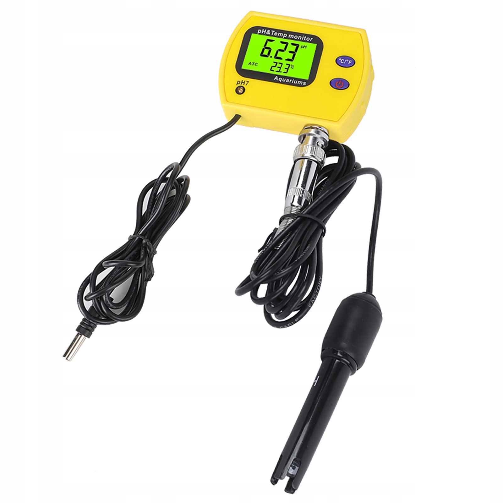 MIERNIKPHWODY014PHtemperatury2w1LCDzfunkcjaATCMarkabezmarki belsilt Vandens pH ir temperatūros matuoklis 2 viename su LCD ir ATC