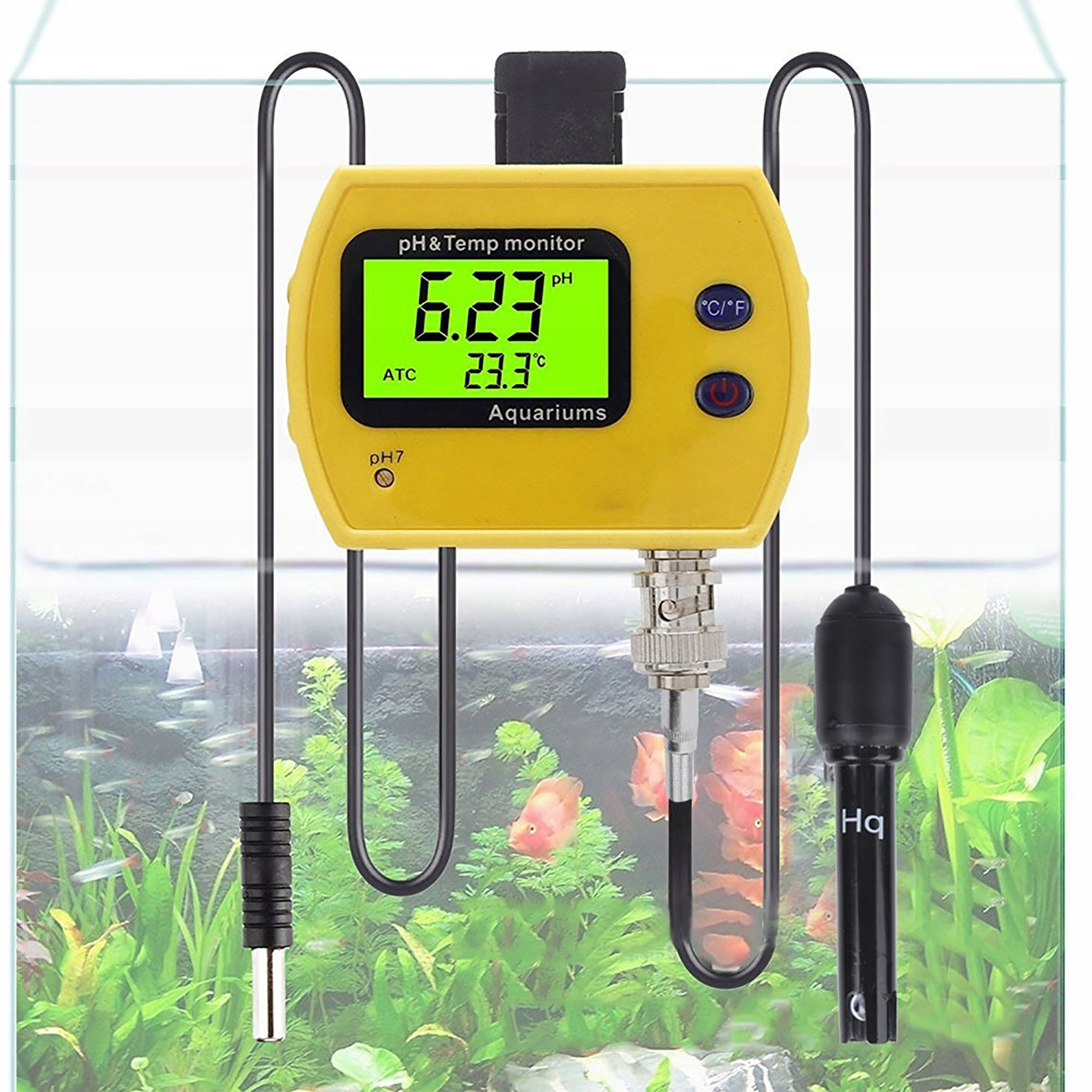 MIERNIKPHWODY014PHtemperatury2w1LCDzfunkcjaATCRodzajkropelkowy belsilt Vandens pH ir temperatūros matuoklis 2 viename su LCD ir ATC