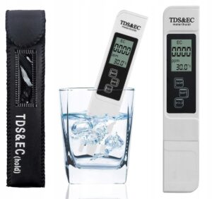 TDS EC druskingumo ir temperatūros vandens kokybės matuoklis 09999 ppm