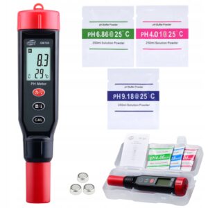 Benetech GM760 vandens pH ir temperatūros matuoklis su ATC bei LCD
