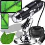 Edukacinis skaitmeninis mikroskopas vaikams, 1600x, 2 MP, 8 LED