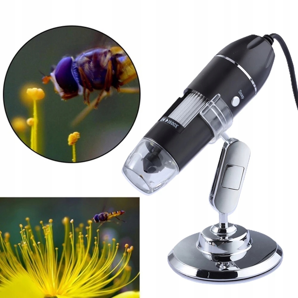 Edukacinis skaitmeninis mikroskopas vaikams, 1600x, 2 MP, 8 LED