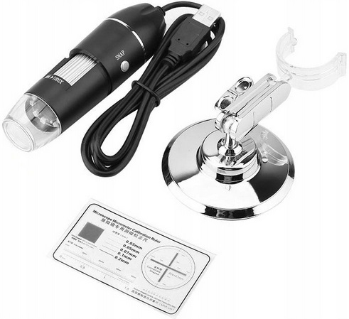 Edukacinis skaitmeninis mikroskopas vaikams, 1600x, 2 MP, 8 LED