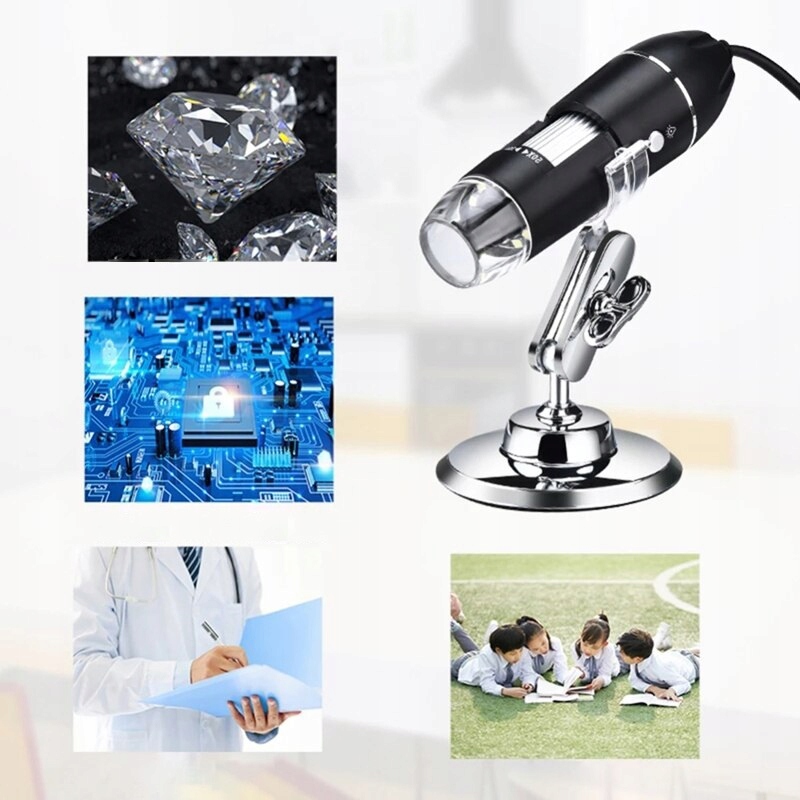 Edukacinis skaitmeninis mikroskopas vaikams, 1600x, 2 MP, 8 LED