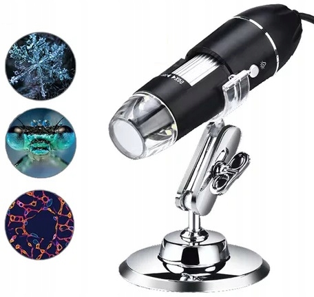 Edukacinis skaitmeninis mikroskopas vaikams, 1600x, 2 MP, 8 LED