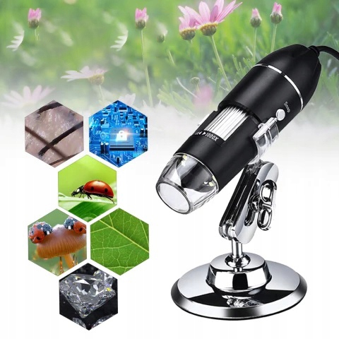 Edukacinis skaitmeninis mikroskopas vaikams, 1600x, 2 MP, 8 LED