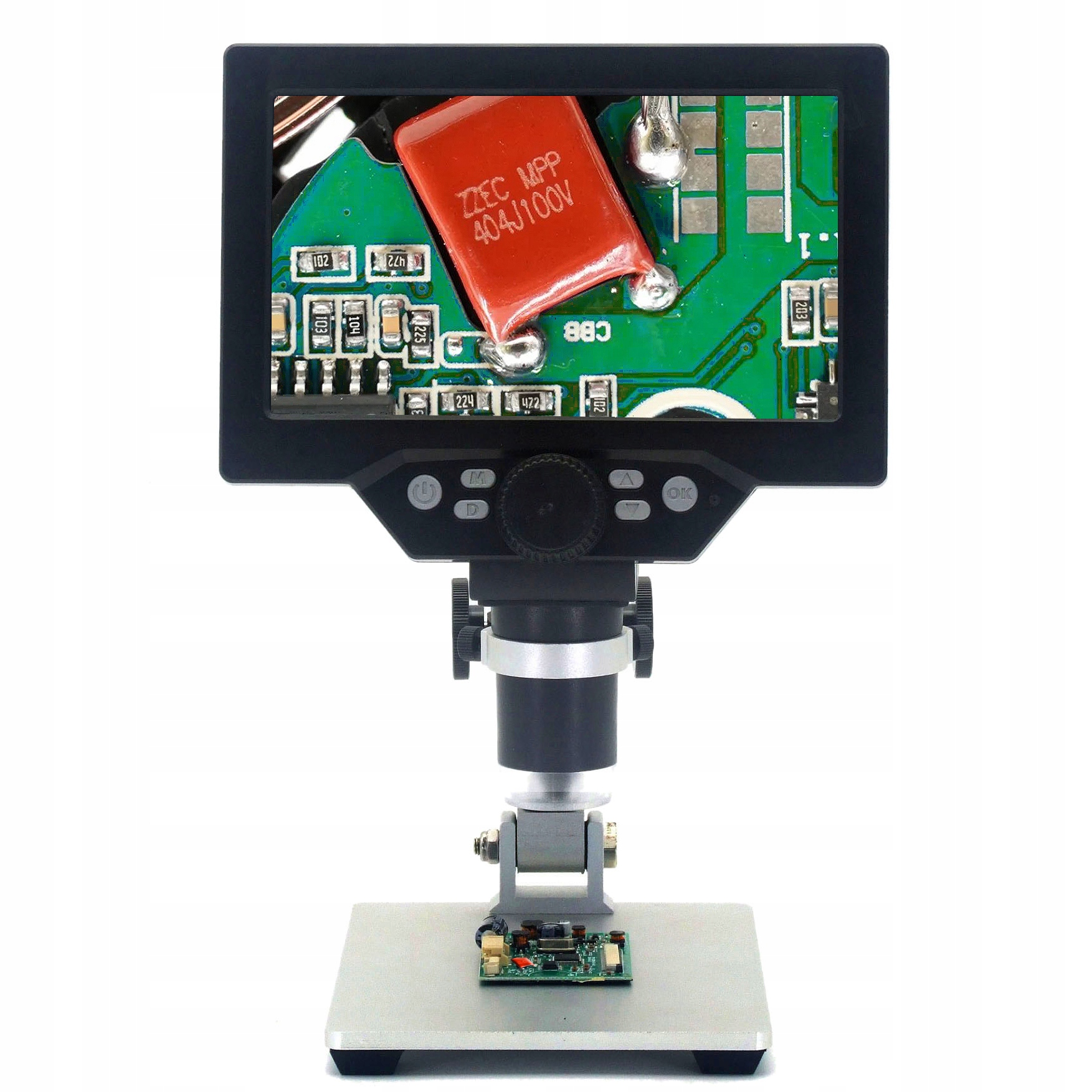 MIKROSKOPCYFROWYLCD7FULLHD12MP1080p1200x belsilt Skaitmeninis mikroskopas su ekranu G1200 1200x 7 ekranas 12 MP 8 LED