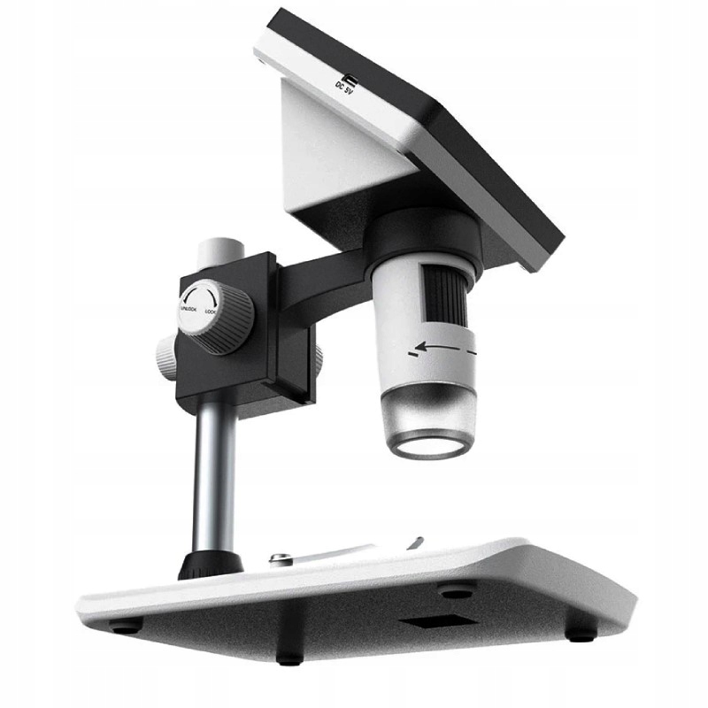 MIKROSKOPCYFROWYPOWIEKSZENIE1080PNAUKOWYREGULOWANYSTATYWLUPAZalaczonewyposazenieKabelUSB belsilt Skaitmeninis mikroskopas su ekranu 1000x 43 ekranas 2 MP 8 LED