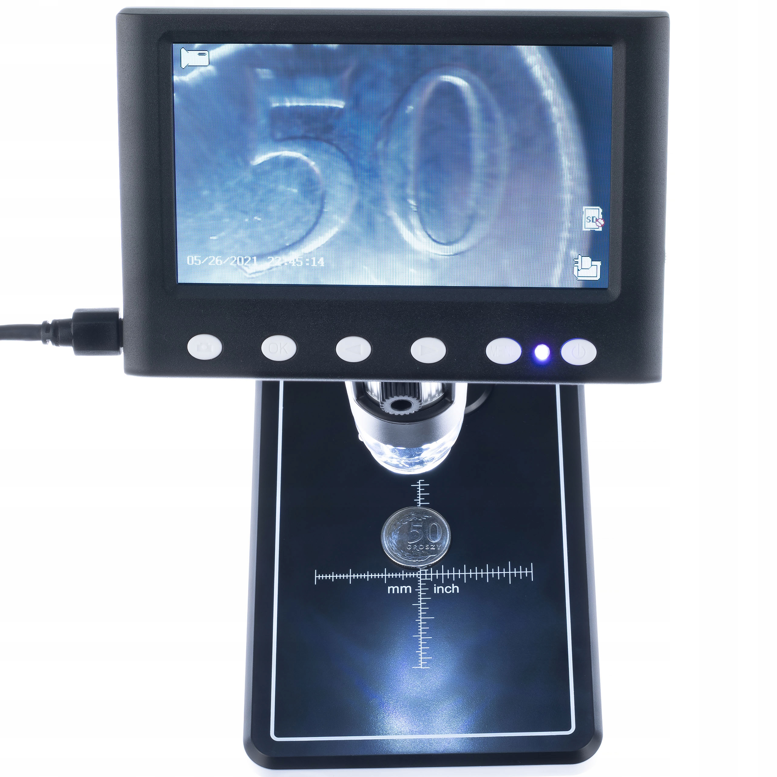 MIKROSKOPCYFROWYZWYSWIETLACZEMDOLUTOWANIAJUBILERSTWA1000X1080PKodproducentaYANKJ0MJ belsilt Skaitmeninis mikroskopas litavimui ir elektronikai 1000x 43 ekranas 8 LED