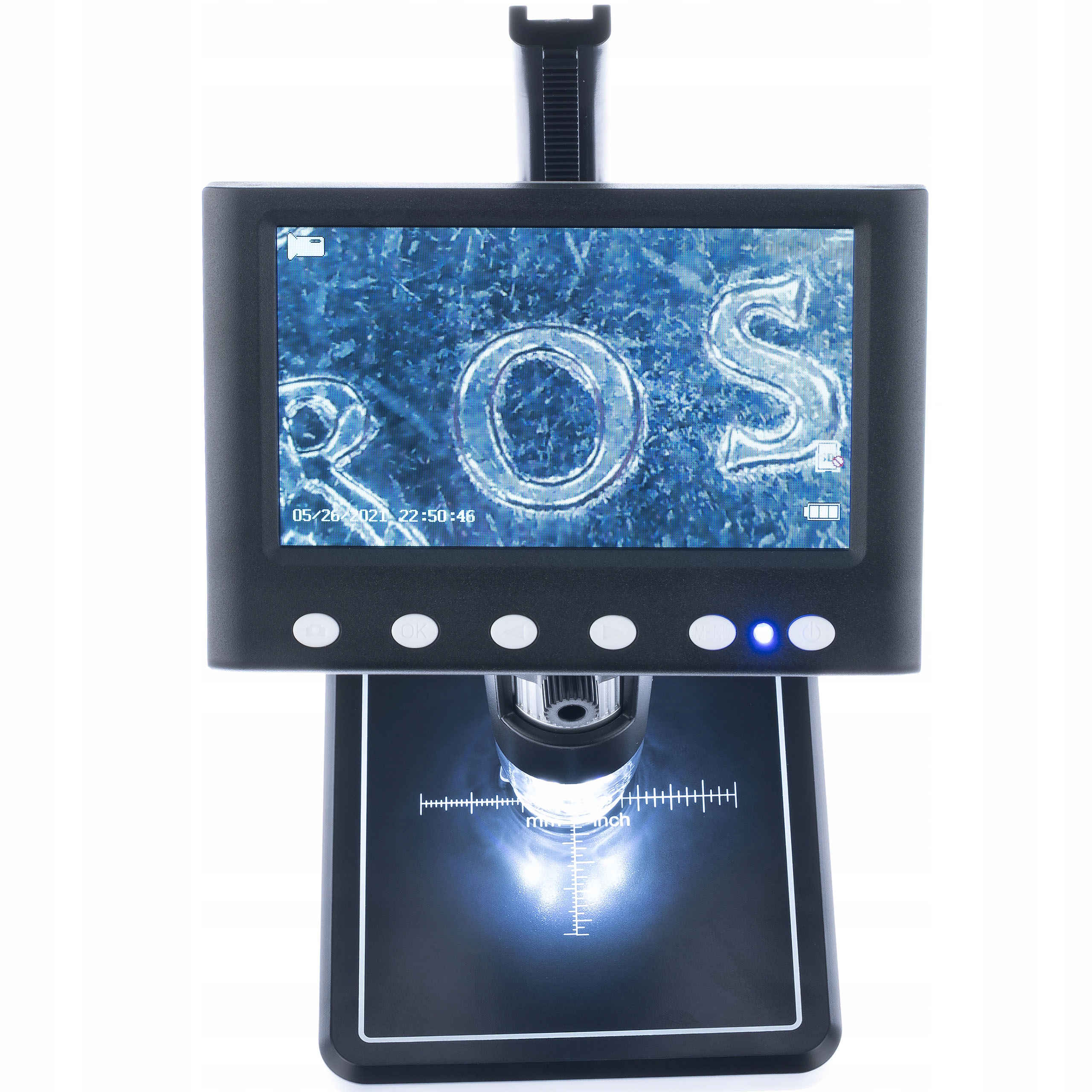 MIKROSKOPCYFROWYZWYSWIETLACZEMDOLUTOWANIAJUBILERSTWA1000X1080PModelYANKJ0MJ belsilt Skaitmeninis mikroskopas litavimui ir elektronikai 1000x 43 ekranas 8 LED
