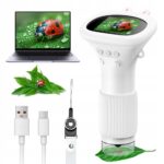MIKROSKOPKIESZONKOWY1000XMIKROSKOPMINIPRZENOSNYMIKROSKOPDLADZIECI belsilt Kišeninis skaitmeninis mikroskopas vaikams 1000x 2 ekranas 8 LED 600 mAh baltas 1920 × 1080