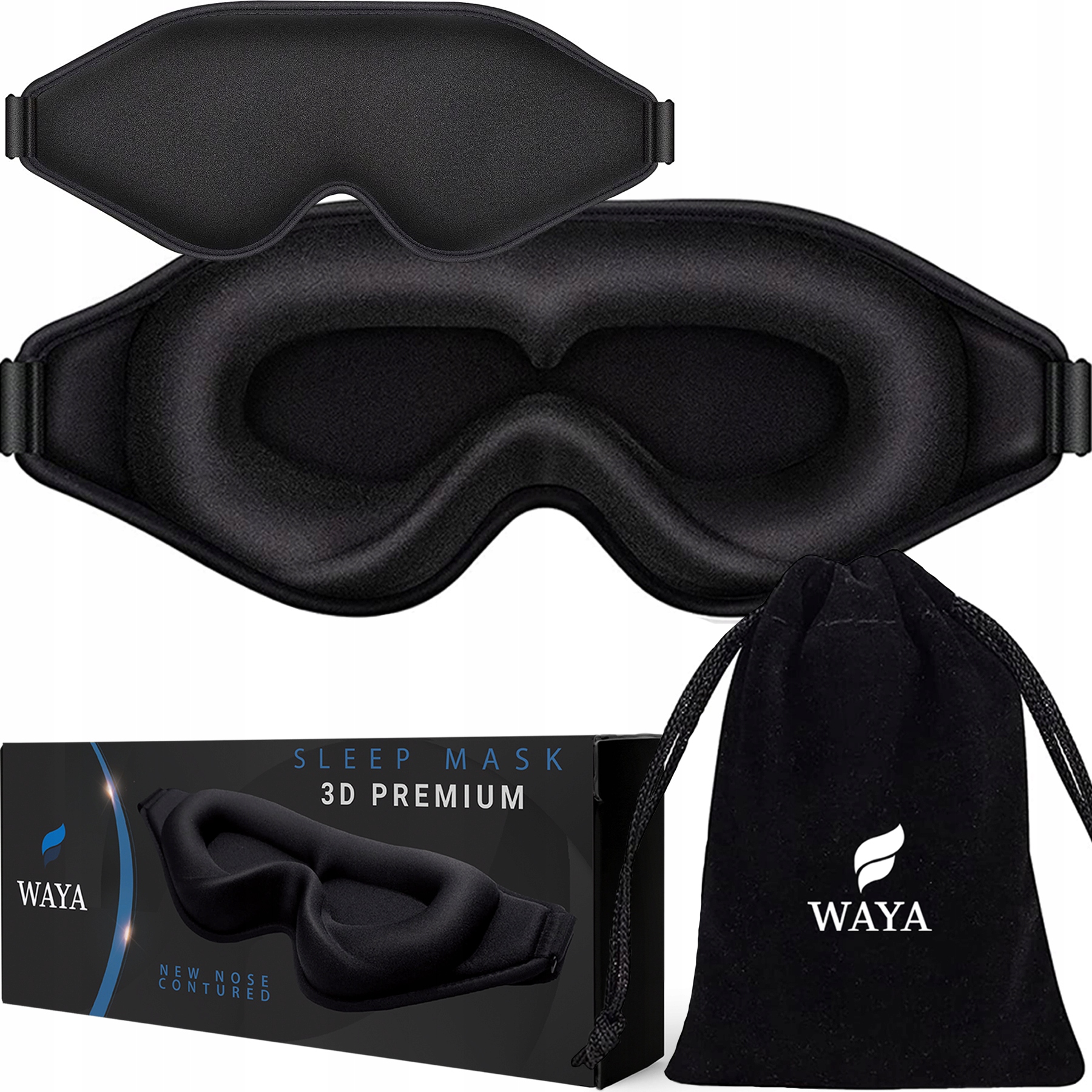 MaskaNaOczyDoSpaniaOpaskaWAYA3DPREMIUMNowaGeneracjaV2Ulepszona belsilt