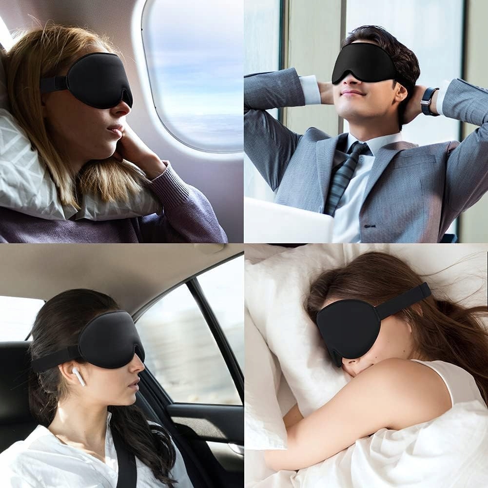 MaskadospaniaUmisleep3Dpiankamemory100ciemnosciunisexczarnaEANGTIN0196679279370 belsilt Akių kaukė miegui 3D šviesą blokuojanti reguliuojama kelionėms su atminties putomis juoda atsipalaidavimui