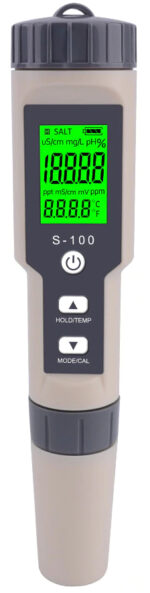 TDS EC druskingumo ir temperatūros vandens kokybės matuoklis 010000 ppm