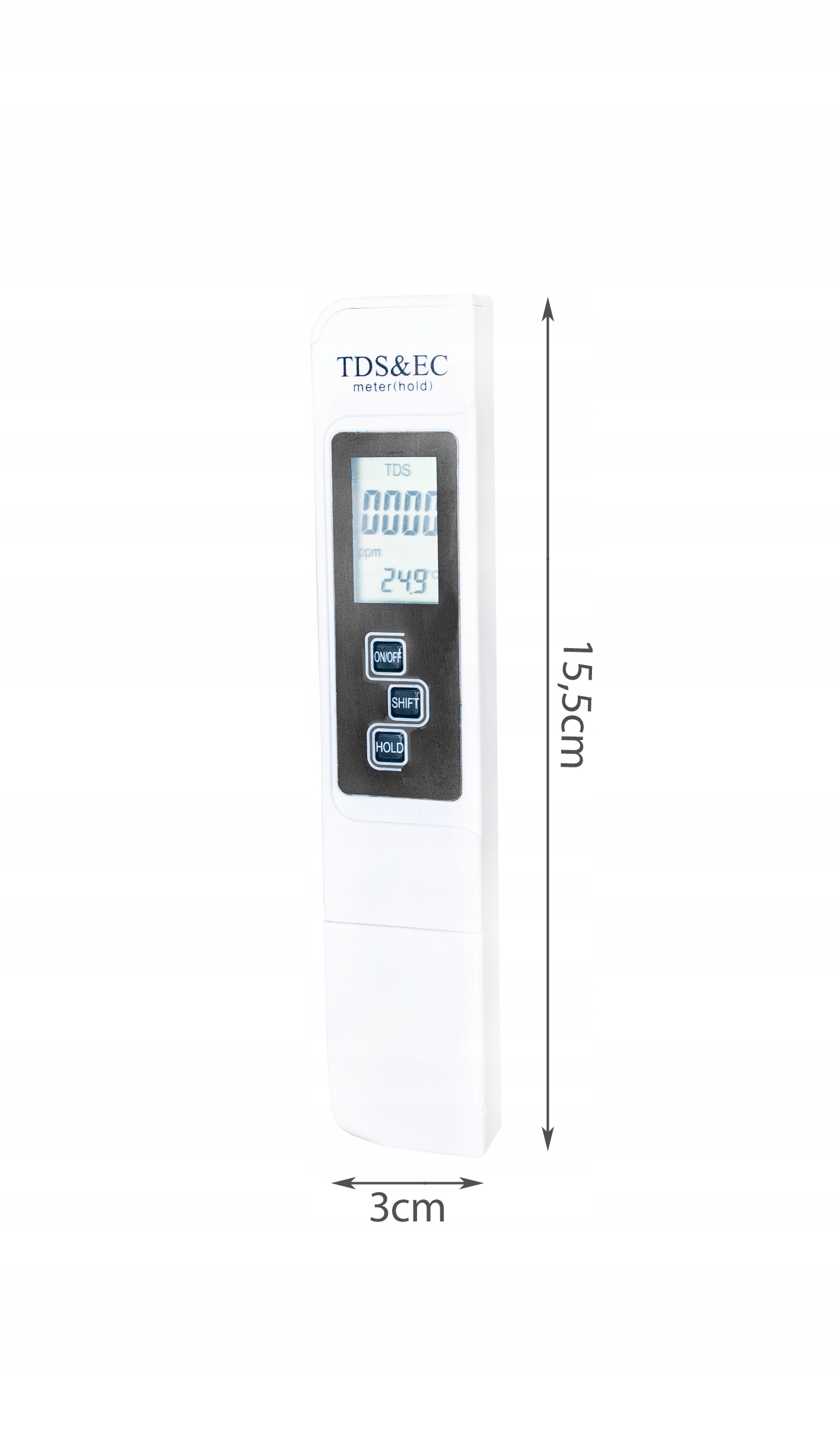 MierniktwardosciwodyTDSPPMMarkaIsoTrade belsilt Skaitmeninis TDS ir EC matuoklis 3 viename su temperatūra su HOLD funkcija