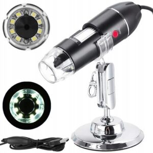 MikroskopcyfrowyUSBdokomputeraSMARTFONA1600xWindowsAndroidMac belsilt USB skaitmeninis mikroskopas 1600x 2 MP 8 LED USB C