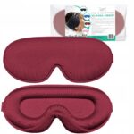 OPASKAMASKANAOCZYDOSPANIA3DMASKAZACIEMNIAJACA99SWIATLA belsilt Akių kaukė miegui 3D šviesą blokuojanti reguliuojama kelionėms su atminties putomis raudona