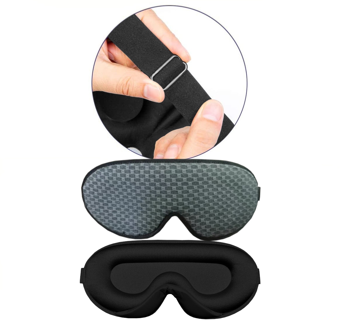 OPASKANAOCZYDOSPANIA3DMASKAZACIEMNIAJACA99SWIATLAREGULOWANAPlecuniseks1 belsilt Akių kaukė miegui 3D šviesą blokuojanti reguliuojama kelionėms su atminties putomis juoda jautresnei akių zonai