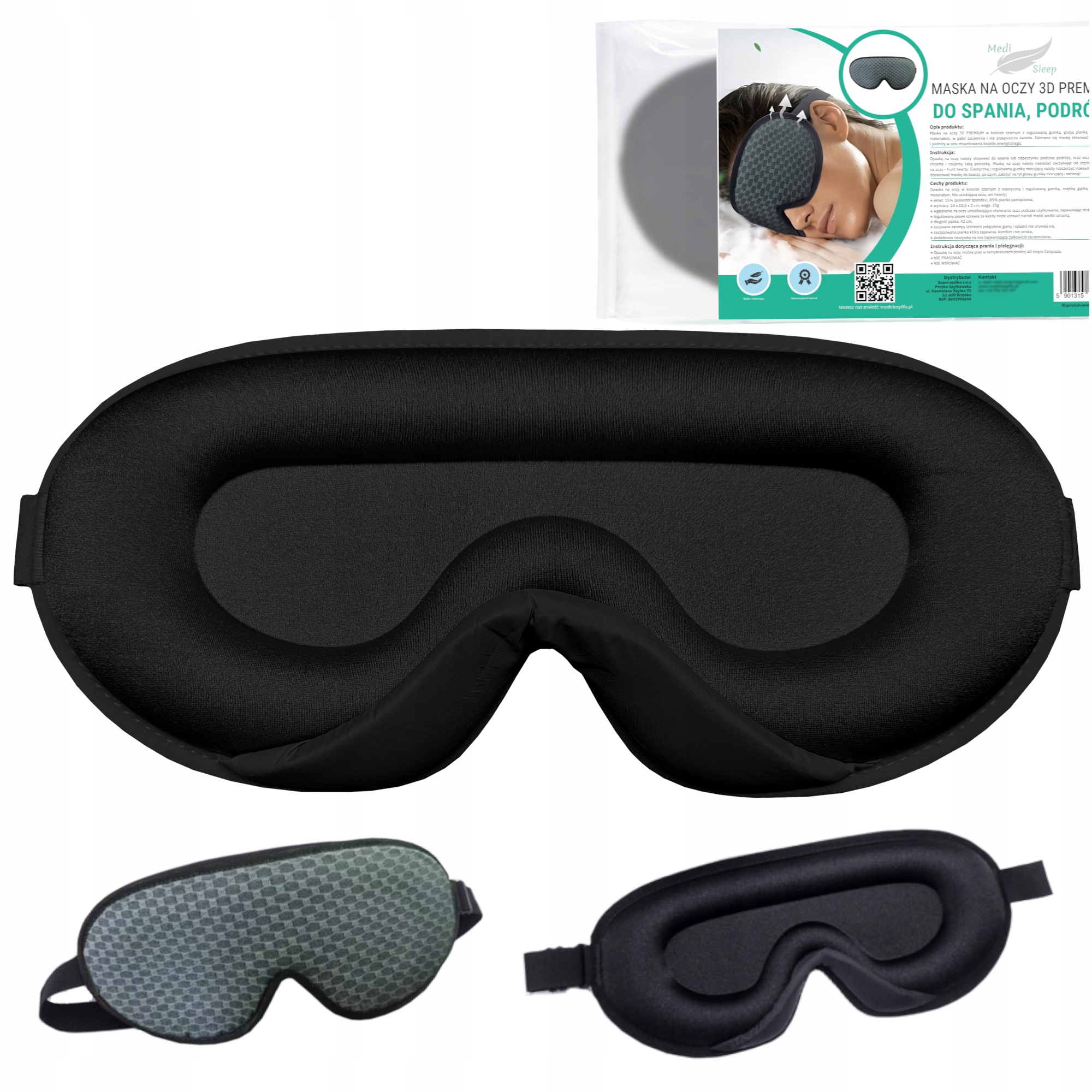 OPASKANAOCZYDOSPANIA3DMASKAZACIEMNIAJACA99SWIATLAREGULOWANAStanopakowaniaoryginalne1 belsilt Akių kaukė miegui 3D šviesą blokuojanti reguliuojama kelionėms su atminties putomis juoda jautresnei akių zonai