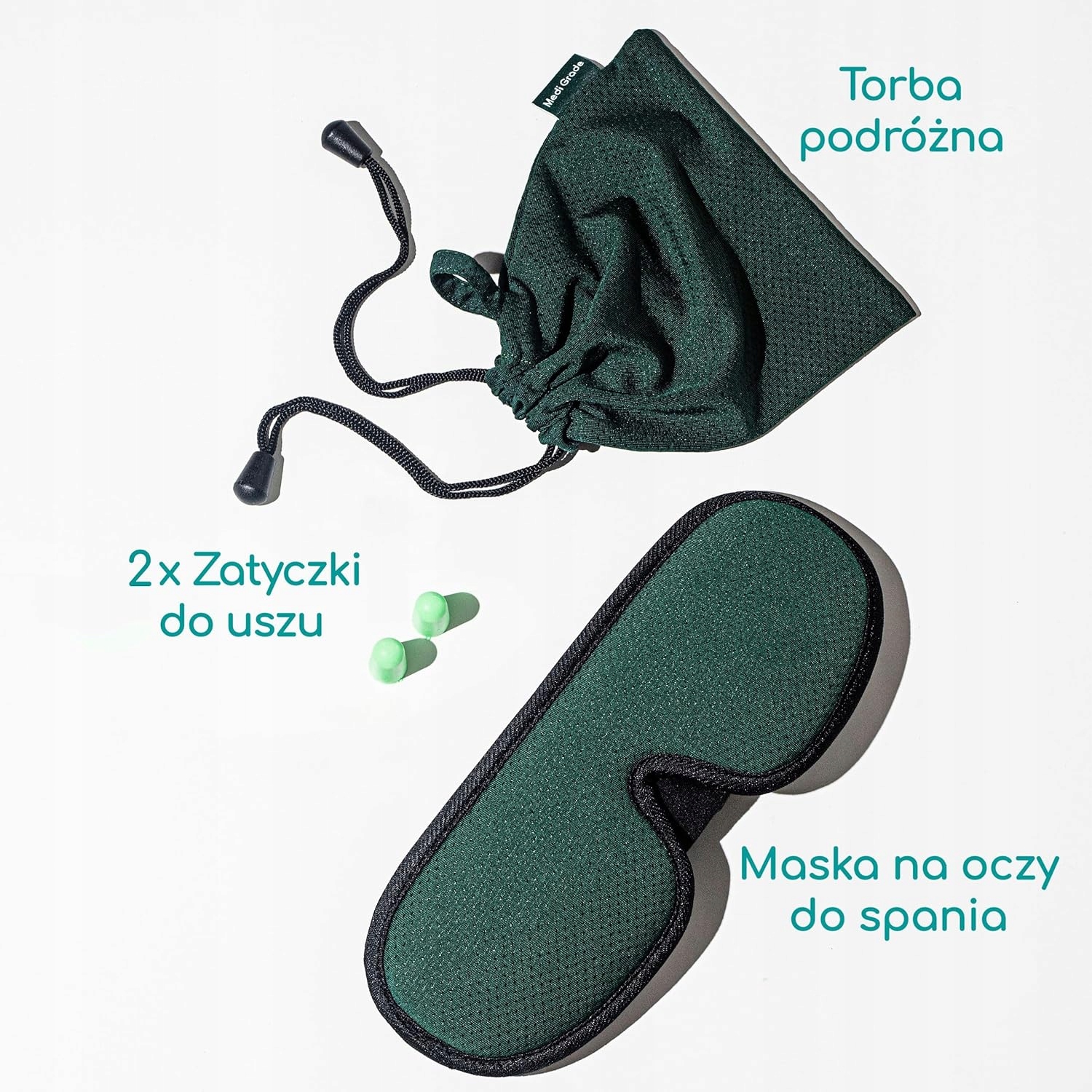 OPASKANAOCZYDOSPANIA3DMASKAZACIEMNIAJACAMediGradeEyeMaskKolorzielony1 belsilt Akių kaukė miegui 3D šviesą blokuojanti reguliuojama kelionėms su atminties putomis su ausų kištukais dienos poilsiui