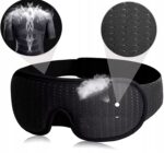 OPASKANAOCZYDOSPANIA3DMASKAZACIEMNIAJACAODDYCHAJACAERGONOMICZNA1 belsilt Akių kaukė miegui 3D šviesą blokuojanti reguliuojama kelionėms su atminties putomis juoda namams ir kelionėms