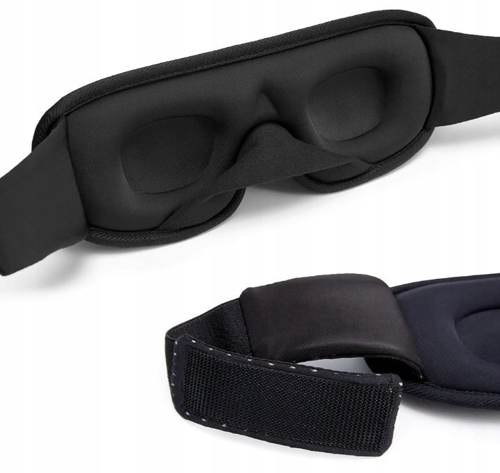 OPASKANAOCZYDOSPANIA3DMASKAZACIEMNIAJACAODDYCHAJACAERGONOMICZNAKolorczarny1 belsilt Akių kaukė miegui 3D šviesą blokuojanti reguliuojama kelionėms su atminties putomis juoda namams ir kelionėms