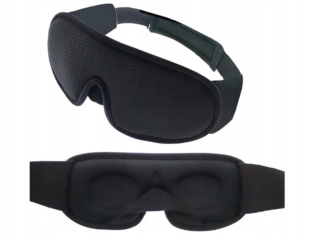 OPASKANAOCZYDOSPANIA3DMASKAZACIEMNIAJACAODDYCHAJACAERGONOMICZNAMarkabezmarki1 belsilt Akių kaukė miegui 3D šviesą blokuojanti reguliuojama kelionėms su atminties putomis juoda namams ir kelionėms