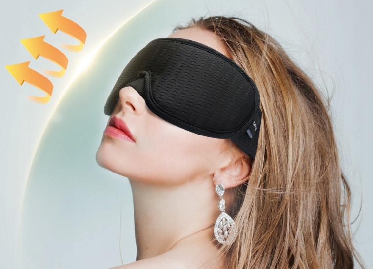 OPASKANAOCZYDOSPANIA3DMASKAZACIEMNIAJACAODDYCHAJACAERGONOMICZNAWyrobmedycznynie belsilt Akių kaukė miegui 3D šviesą blokuojanti reguliuojama kelionėms su atminties putomis juoda namams ir kelionėms