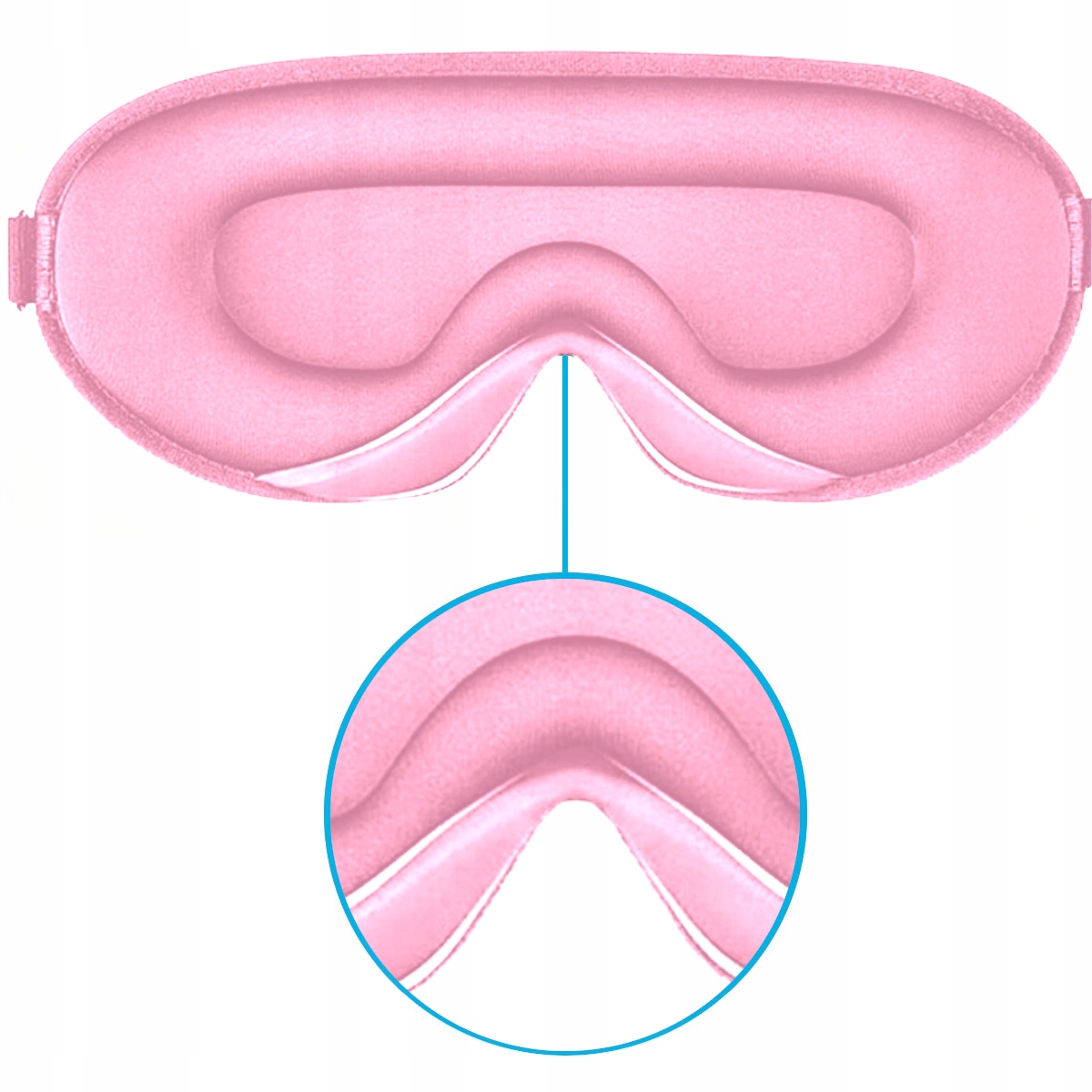 OPASKANAOCZYDOSPANIA3DMASKAZACIEMNIAJACAREGULOWANAJAKOSCPREMIUMKolorrozowy belsilt