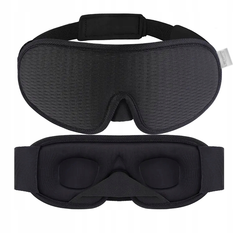 OPASKANAOCZYDOSPANIAZETUIPREMIUMMASKA3DREGULOWANALECERTOModelMemory3Dsleepmask belsilt Akių kaukė miegui 3D šviesą blokuojanti reguliuojama kelionėms su atminties putomis su ausų kištukais su dėklu juoda dienos poilsiui