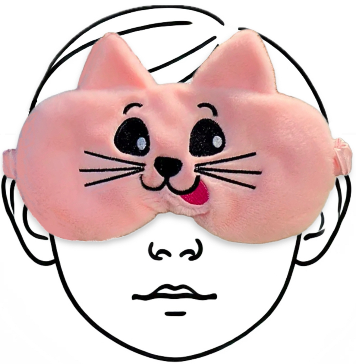 OPASKANAOCZYMASKADOSPANIASNURELAKSUKOTkotekOLDMANNAGUMCEEANGTIN8907250212028 belsilt Vaikiška akių kaukė miegui Oldman kelionėms pliušinė katino dizainas