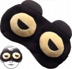 OPASKANAOCZYMASKADOSPANIASNURELAKSUOKOOLDMANNAGUMCECZARNA belsilt Akių kaukė miegui Oldman kelionėms juoda patogiam miegui