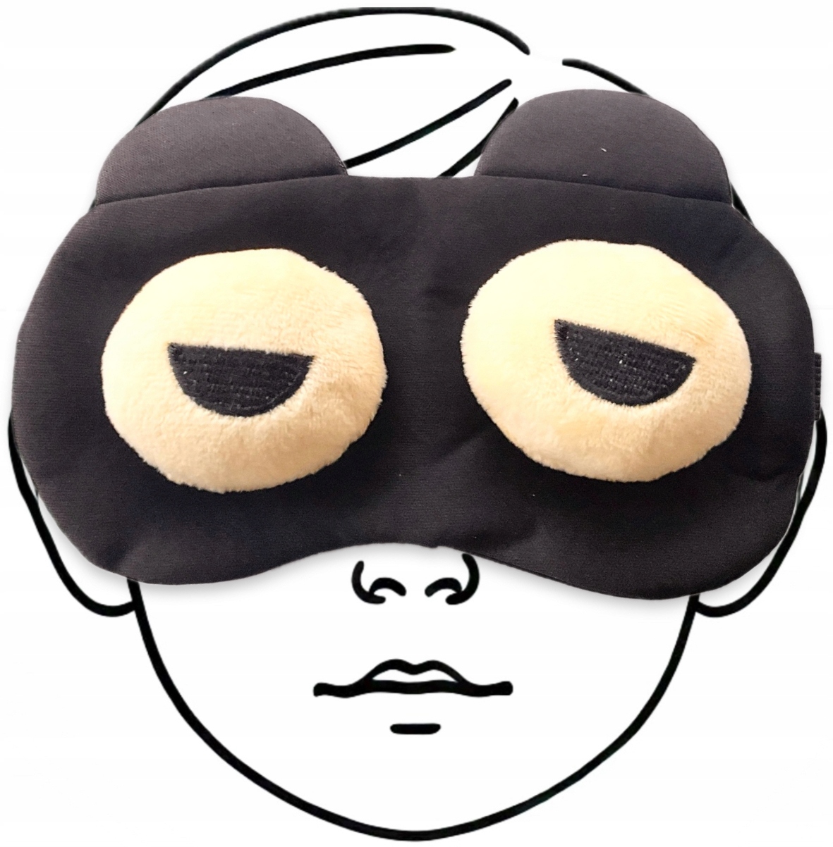 OPASKANAOCZYMASKADOSPANIASNURELAKSUOKOOLDMANNAGUMCECZARNAMarkaOldman belsilt Akių kaukė miegui Oldman kelionėms juoda patogiam miegui