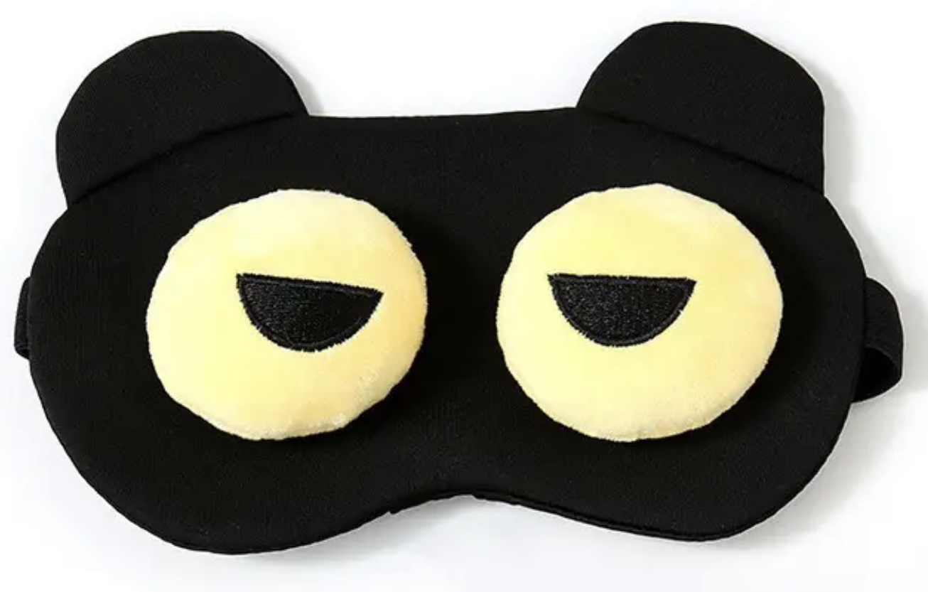 OPASKANAOCZYMASKADOSPANIASNURELAKSUOKOOLDMANNAGUMCECZARNAPlecuniseks belsilt Akių kaukė miegui Oldman kelionėms juoda patogiam miegui