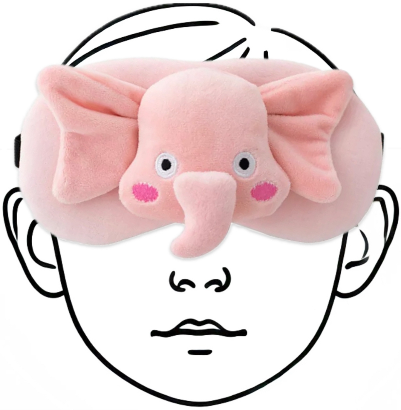 OPASKANAOCZYMASKADOSPANIASNURELAKSUSLON3DOLDMANSLONIKROZOWYMarkaOldman belsilt Akių kaukė miegui Oldman 3D kelionėms rožinė