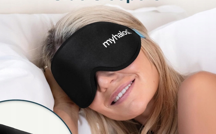 OpaskaMaskadospania3DzwglebieniaminaoczyopaskanaoczyKodproducenta5906546227527 belsilt Akių kaukė miegui 3D šviesą blokuojanti reguliuojama kelionėms su dėklu pilka