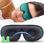 Medvilninė akių kaukė miegui 3D šviesą blokuojanti reguliuojama kelionėms su atminties putomis su ausų kištukais patogiam miegui